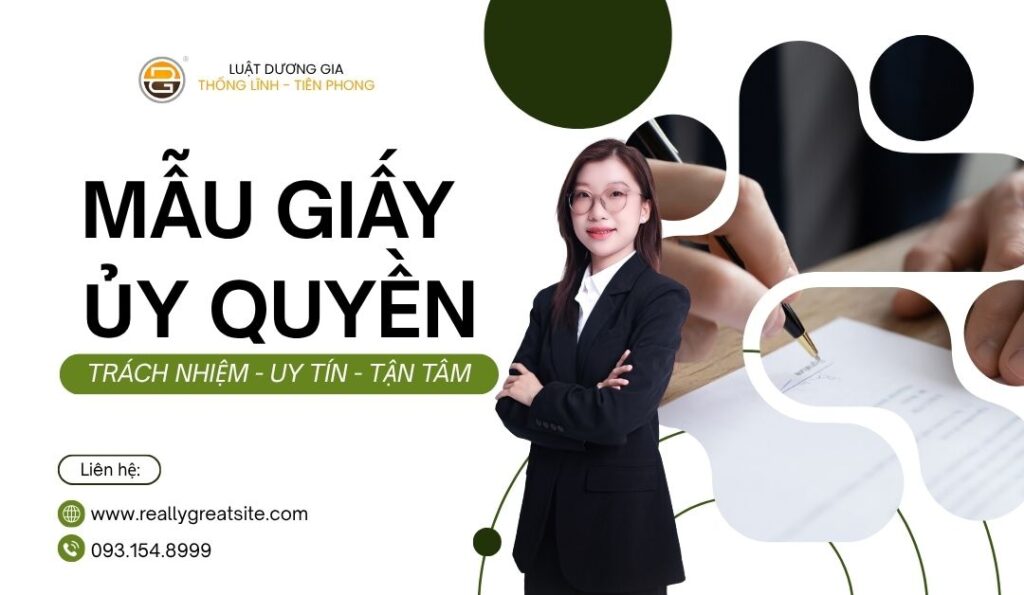 Mẫu Giấy ủy quyền mới nhất